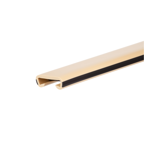 Handlauf PVC, Treppenhandlauf 40x8 mm, Kunststoffhandlauf, Handlaufverkleidung LUX, Rutschfest, schwarz, 1 m