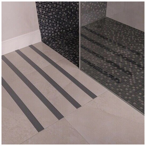 PVC Antirutsch Klebeband 35 mm, Anti-Rutsch Streifen für Treppenstufen, Badewanne, Dusche, weiß, 5 m