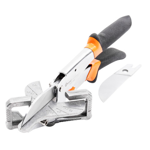Gehrungsschere, Schere zum Winkelschneiden von PVC, Gummi, Holz, verstellbar von 45 bis 135 Grad, N5