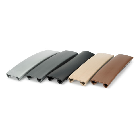 Handlauf PVC, Treppenhandlauf 40x8 mm, Kunststoffhandlauf, Handlaufverkleidung STANDARD, Rutschfest, schwarz