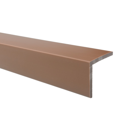 Treppenkantenprofil, Treppenprofil PVC für Treppenstufen, Treppenkantenschutz, 150cm, bronze