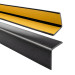Winkelprofil Selbstklebend PVC Kantenschutzprofil, Winkelleiste für Kanten und Ecken, Flexibel, L-Form, KM, schwarz-silber