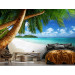 Fototapete Strand Meer Palmen für Schlafzimmer Wohnzimmer Tapete 350X250