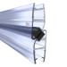 Magnetische Winkel-Duschdichtung 200 cm transparent, 2 Stück