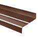 Treppenkantenprofil Fluoreszierend 40x40 mm, Treppenprofil PVC für Treppenstufen, Antirutsch RDFL, braun, 150 cm