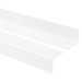 Treppenkantenprofil 50x42 mm, Treppenprofil PVC für Treppenstufen, Treppenkantenschutz mit Rillen, Antirutsch, RGP, weiß, 150 cm