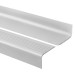 Treppenkantenprofil 70x40 mm, Treppenprofil PVC für Treppenstufen, Treppenkantenschutz mit Rillen, Antirutsch, RGPD, grau, 150 cm