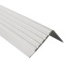 Treppenkantenprofil 40x40 mm, Treppenprofil PVC für Treppenstufen, Treppenkantenschutz mit Rillen, Antirutsch, RS, grau, 150 cm