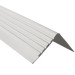 Treppenkantenprofil 40x60 mm, Treppenprofil PVC für Treppenstufen, Treppenkantenschutz mit Rillen, Antirutsch, RDD, grau, 150 cm