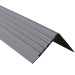 Treppenkantenprofil 40x60 mm, Treppenprofil PVC für Treppenstufen, Treppenkantenschutz mit Rillen, Antirutsch, RDD, dunkelgrau, 150 cm