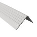 Treppenkantenprofil 50x42 mm, Treppenprofil PVC für Treppenstufen, Treppenkantenschutz mit Rillen, Antirutsch, RGP, hellgrau, 150 cm