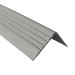 Treppenkantenprofil 50x42 mm, Treppenprofil PVC für Treppenstufen, Treppenkantenschutz mit Rillen, Antirutsch, RGP, grau, 150 cm