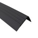 Treppenkantenprofil 30x27 mm, Treppenprofil PVC für Treppenstufen, Treppenkantenschutz mit Rillen, Antirutsch, RM, schwarz, 150 cm