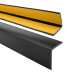 Winkelprofil Selbstklebend PVC Kantenschutzprofil, Winkelleiste für Kanten und Ecken, Flexibel, L-Form, KM, schwarz
