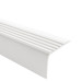 Treppenkantenprofil 50x42 mm, Treppenprofil PVC für Treppenstufen, Treppenkantenschutz mit Rillen, Antirutsch, RGP, weiß, 150 cm