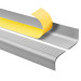Treppenkantenprofil Selbstklebend 52x40 mm, Treppenprofil PVC für Treppenstufen, Treppenkantenschutz mit Rillen, Antirutsch, RGPT, grau