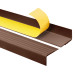 Treppenkantenprofil Selbstklebend 30x27 mm, Treppenprofil PVC für Treppenstufen, Treppenkantenschutz mit Rillen, Antirutsch, RM, braun