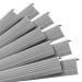 Set: Selbstklebende Antirutsch-Treppenprofile, silber, 40x25 mm, 100 cm