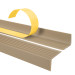 Treppenkantenprofil Selbstklebend 40x25 mm, Treppenprofil PVC für Treppenstufen, Treppenkantenschutz mit Rillen, Antirutsch, Abriebfest, ND, beige