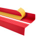 Treppenkantenprofil Selbstklebend 50x42 mm, Treppenprofil PVC für Treppenstufen, Treppenkantenschutz mit Rillen, Antirutsch, RGP, rot