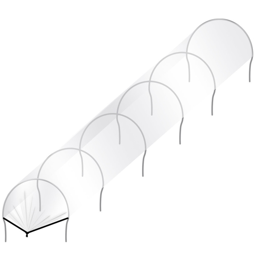 Gartengewächshaus, Foliar Gartentunnel für Anbau, 3m