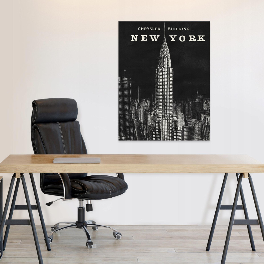 Bild NEW YORK Wohnzimmer Schlafzimmer Schwarz 60x40