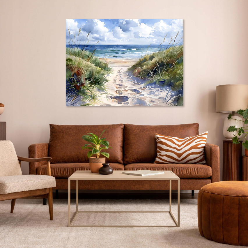 Meer Strand wie gemalt auf Leinwand Wand Wohnzimmer Schlafzimmer Schlafzimmer Wohnzimmer 120x80