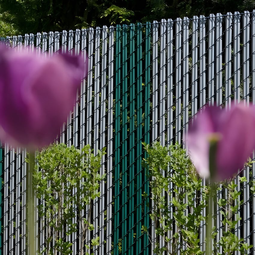 PVC-Zaunleiste zur vertikalen Montage - grün