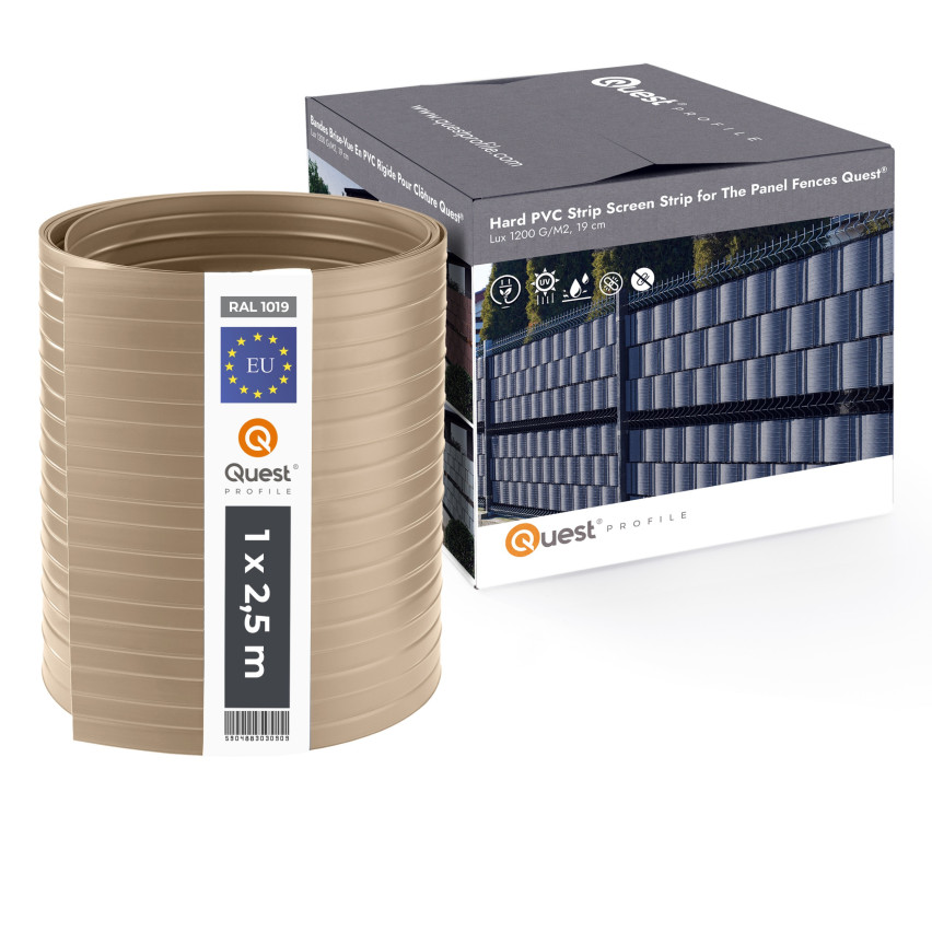 Zaunband Quest® Lux 900 g/m², 19cm Beige RAL 1019
