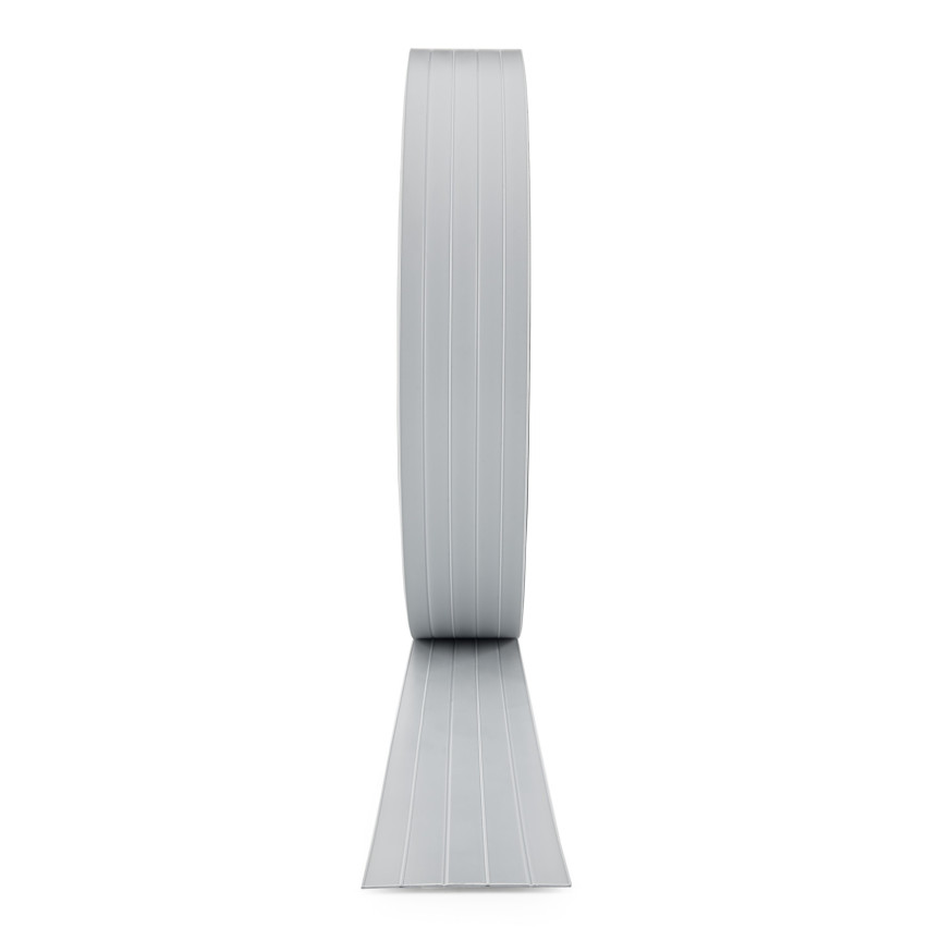 Hart-PVC Sichtschutzstreifen Sichtschutz Rolle Doppelstabmatten Zaun Gartenzaun Streifen Höhe 4,75cm Stärke: 1,5mm, Grau RAL7040