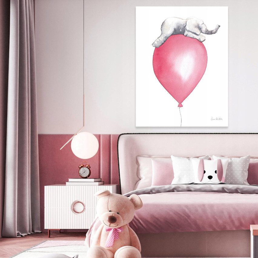 Gemälde für ein KINDERZIMMER Elefant auf Leinwand 120x80