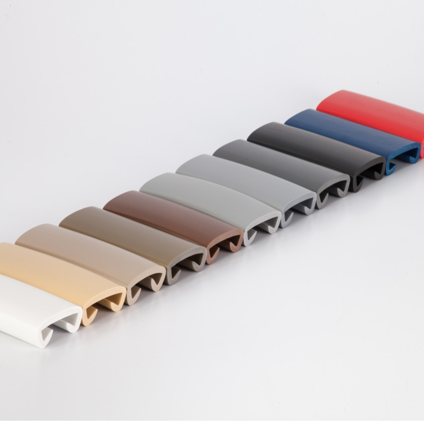 QUEST® Handlauf PVC 40x8 Treppenhandlauf Kunststoffhandlauf Profil für  Treppengeländer Gummi, Schwarz