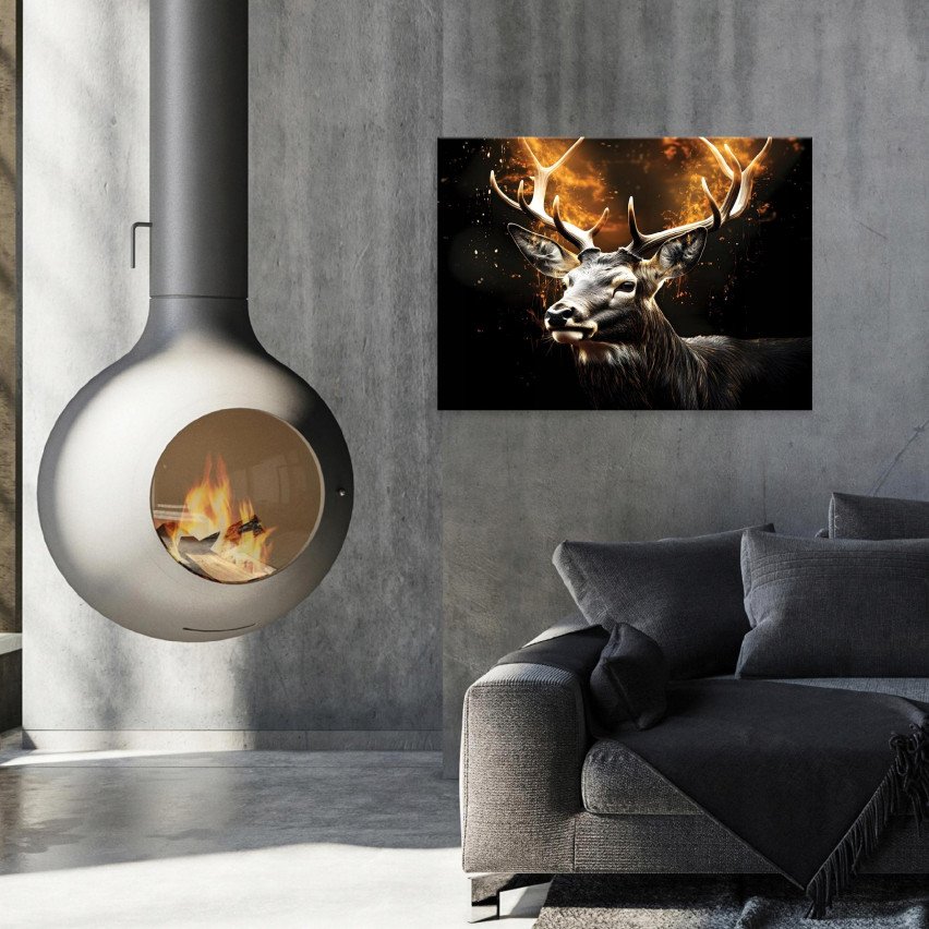 Bild Hirsche ABSTRACT LARGE XXL Modern 60x40