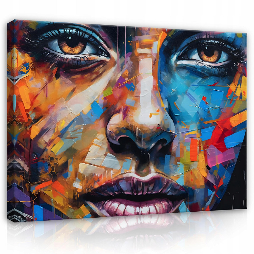 Bild FRAUENGESICHT USTA Abstraktion Kunst 120x80