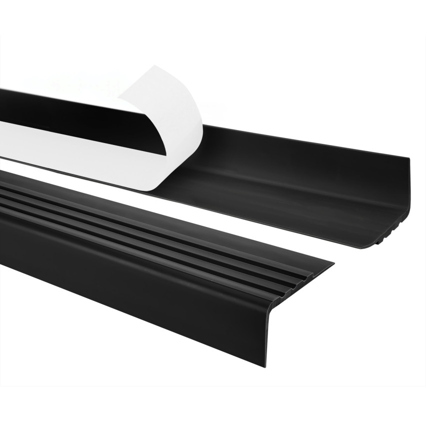 Rutschfestes Treppenprofil mit Kleber, 30x27mm, schwarz