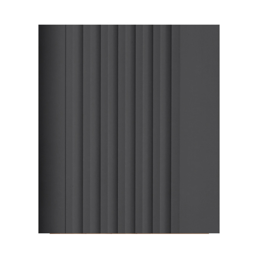 Rutschfestes Treppenprofil, 52x40mm, 150cm, schwarz