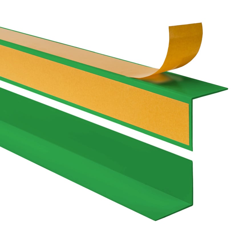 Winkelprofil außen fest verleimt, grasgrün