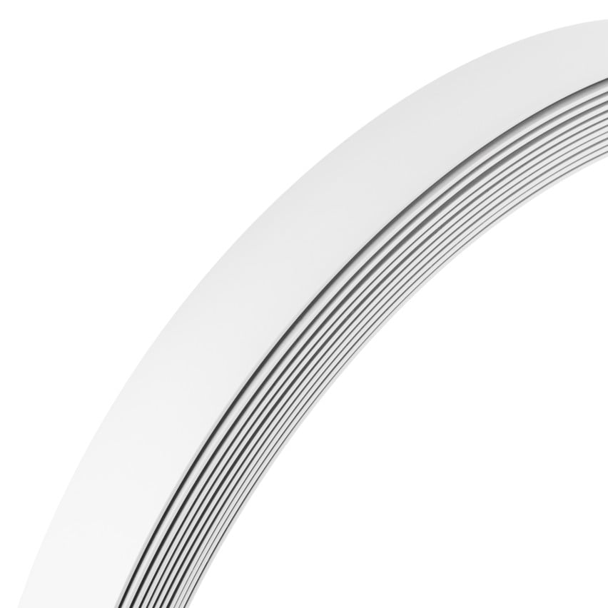 Hart-PVC-Flachstange mit Kleber, weiß, 10 m