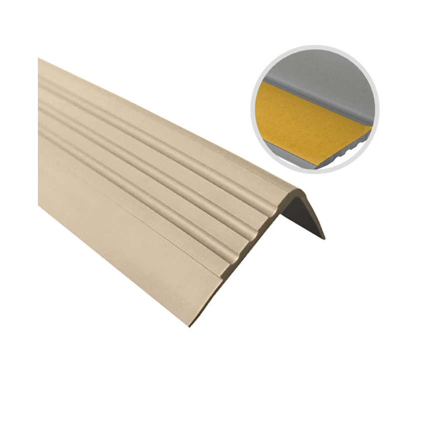 Rutschfestes Treppenprofil mit Kleber, 30x27mm, beige