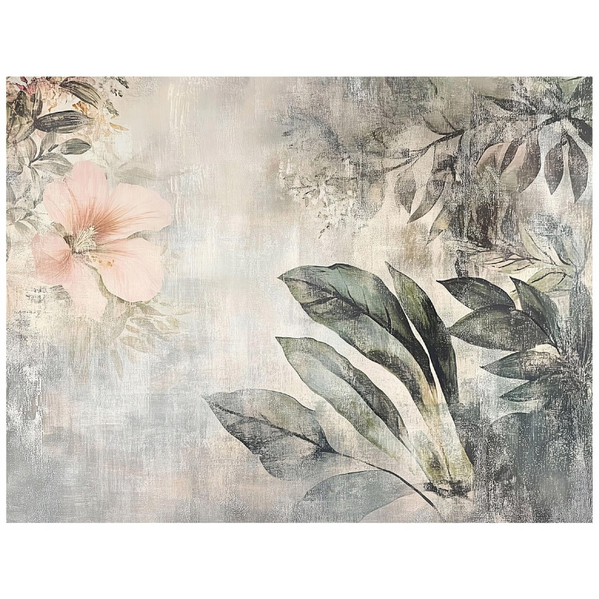 Fototapete Blätter Vintage Blumen Beton für Schlafzimmer Wohnzimmer Tapete 400X280 15399