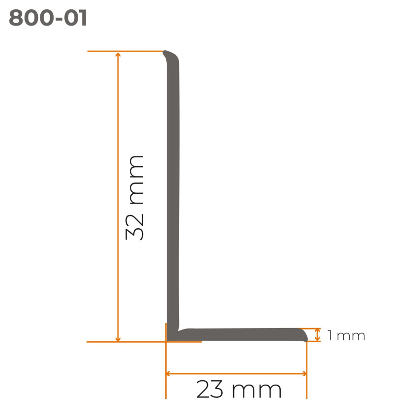 Selbstklebende PVC-Sockelleiste 412, Erle, 32x23