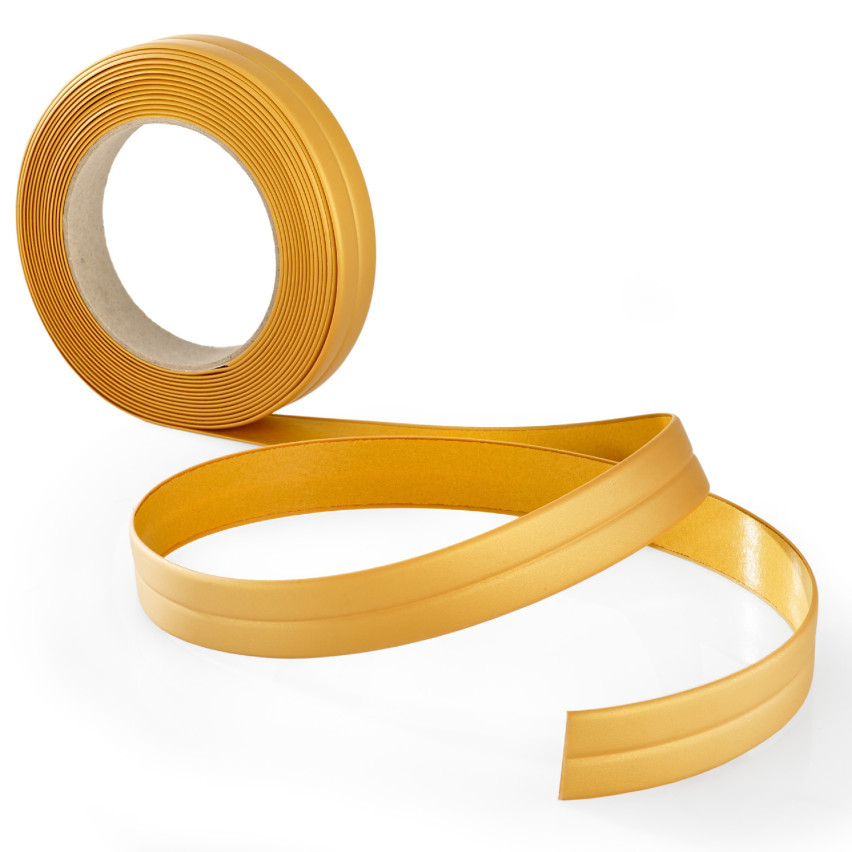 Gold Zierleisten Selbstklebend,10M Flexible Knickleiste PVC