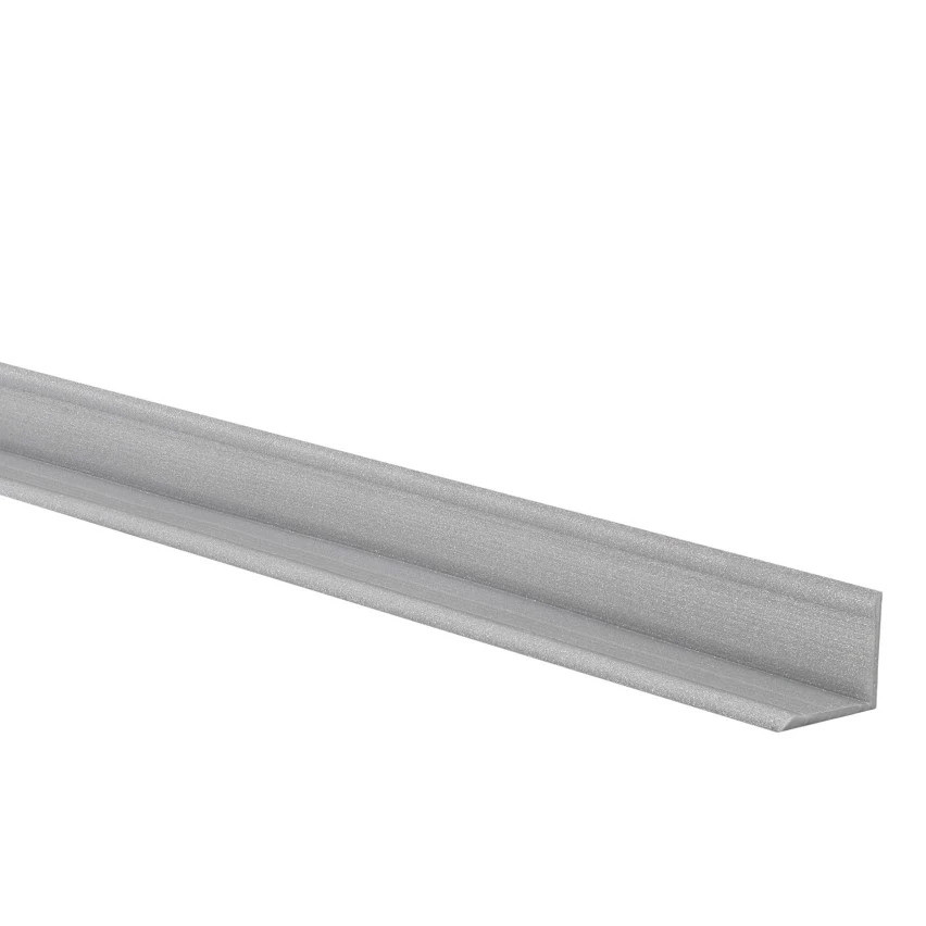 Selbstklebender PVC-Montage- und Abschlussstreifen auf Schaumstoffband 10/10 5m - Silber