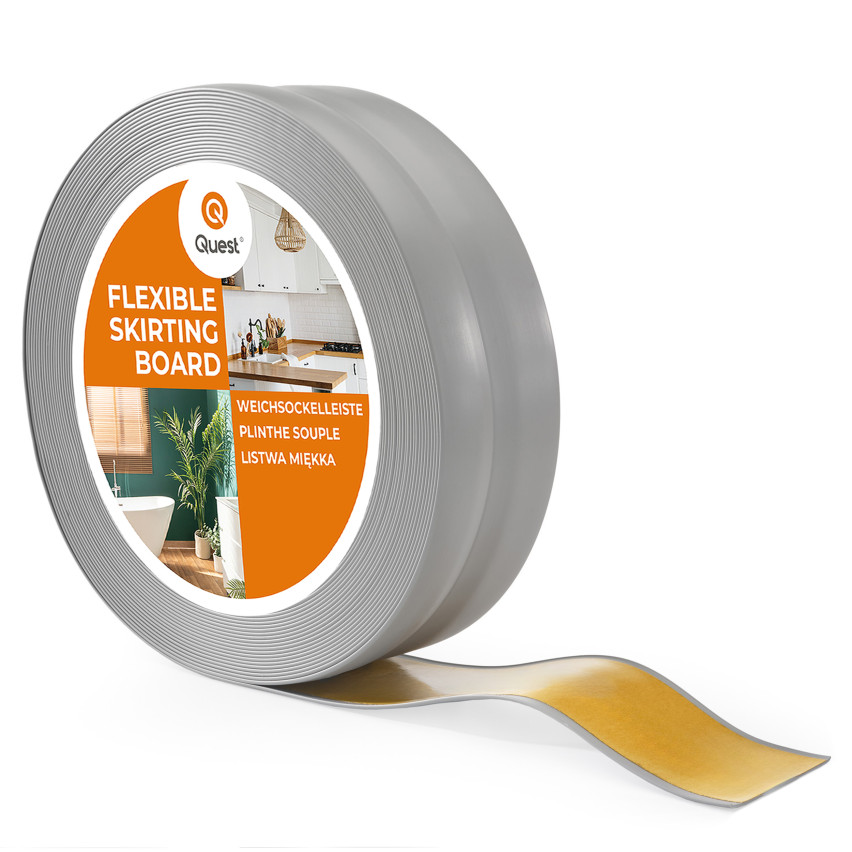 Selbstklebende PVC-Sockelleiste 32x23mm grau