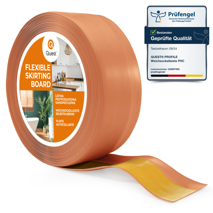 Selbstklebende PVC-Sockelleiste 50x20mm ziegelrot
