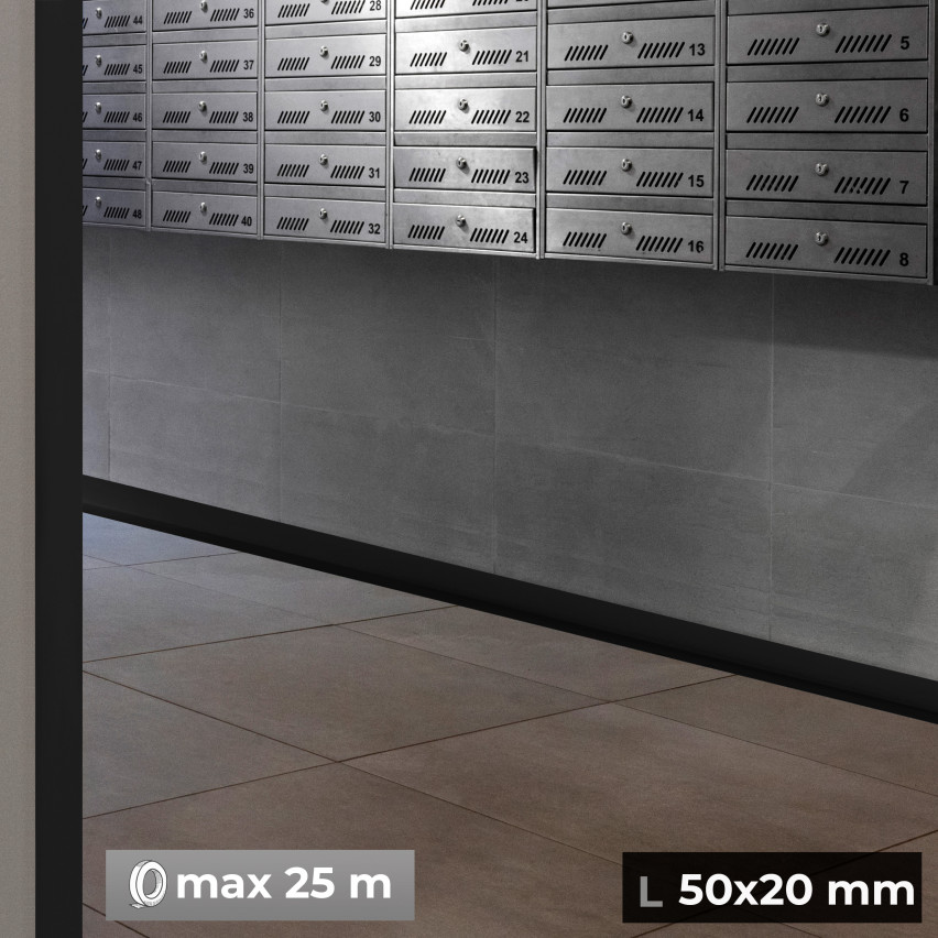 Selbstklebende PVC-Sockelleiste 50x20mm sandfarben