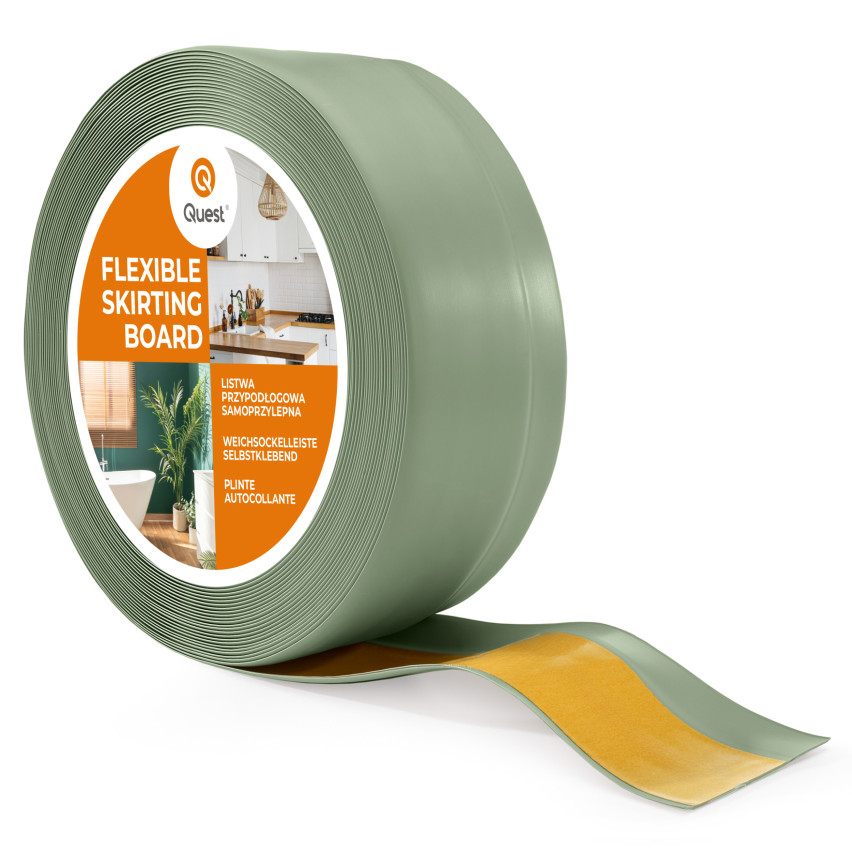 Selbstklebende PVC-Sockelleiste 50x20mm hellgrün