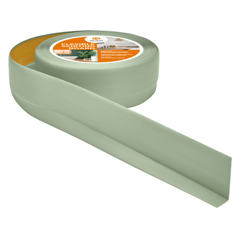 Selbstklebende PVC-Sockelleiste 50x20mm hellgrün