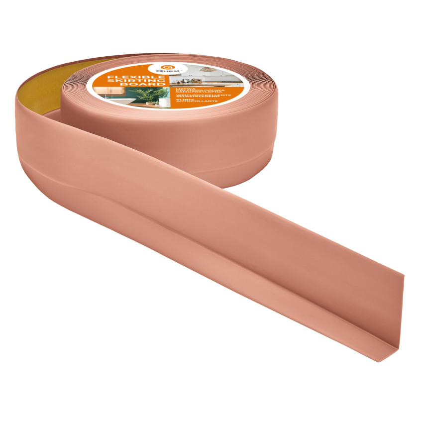 Selbstklebende PVC-Sockelleiste 50x20mm hellbraun