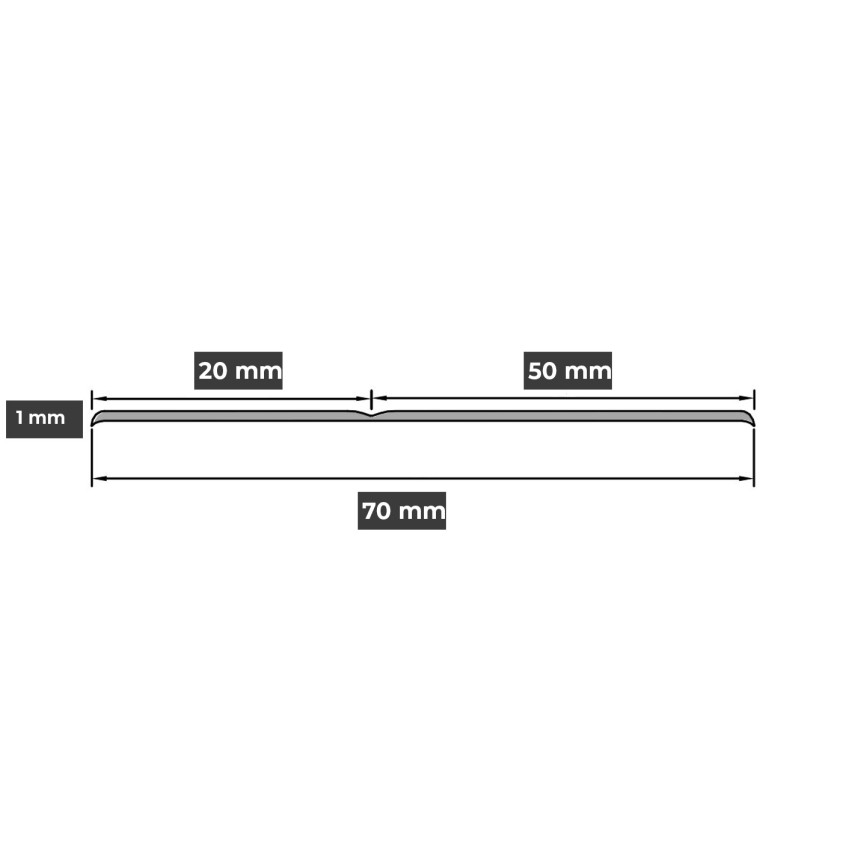 Selbstklebende PVC-Sockelleiste 50x20mm sandfarben